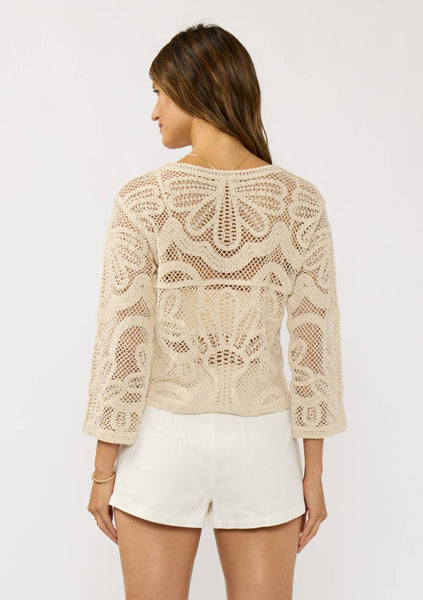 Rhea Long Sleeve Crochet Top