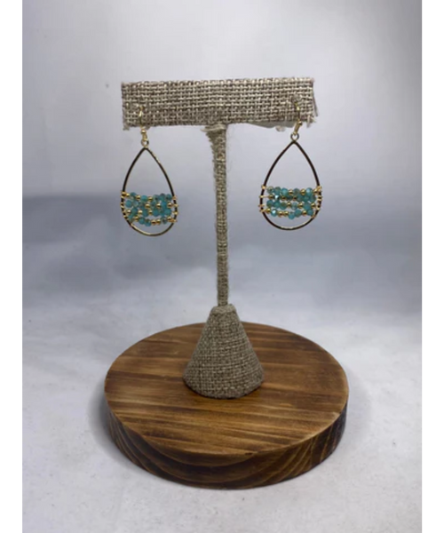 Wire Wrapped Teardrop Earrings