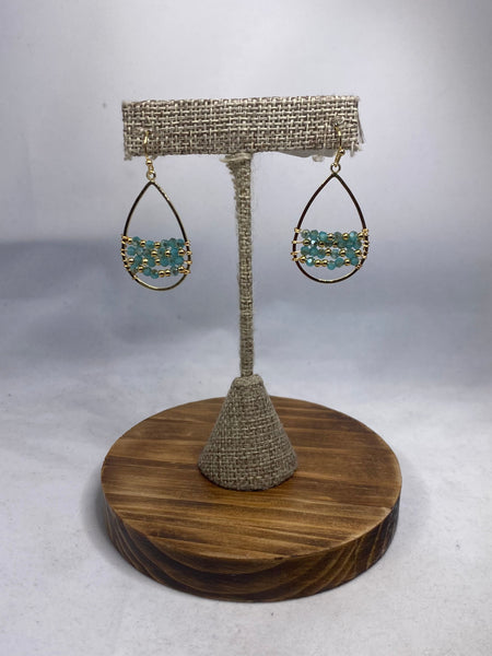 Wire Wrapped Teardrop Earrings