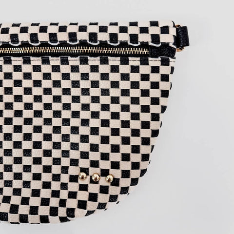 Westlyn Woven Bum Bag - Checkered Black