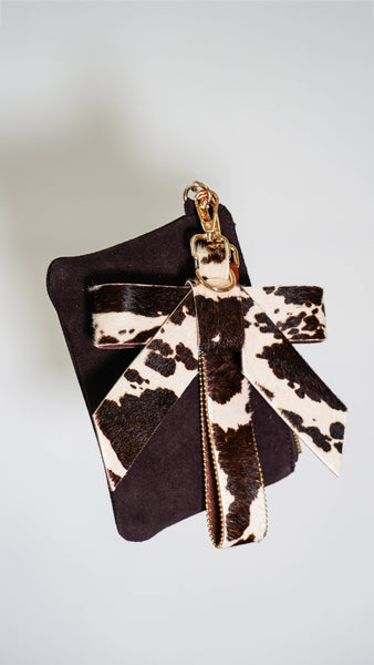 Ace High Suede Wristlet & Hang Off Set of 3: Chocolate-Cow