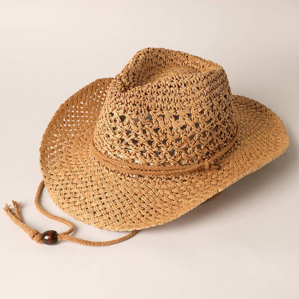 Meryl Natural Material Straw Panama Hat