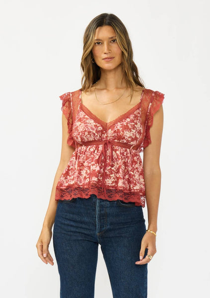 Stella Button Back Lace Top