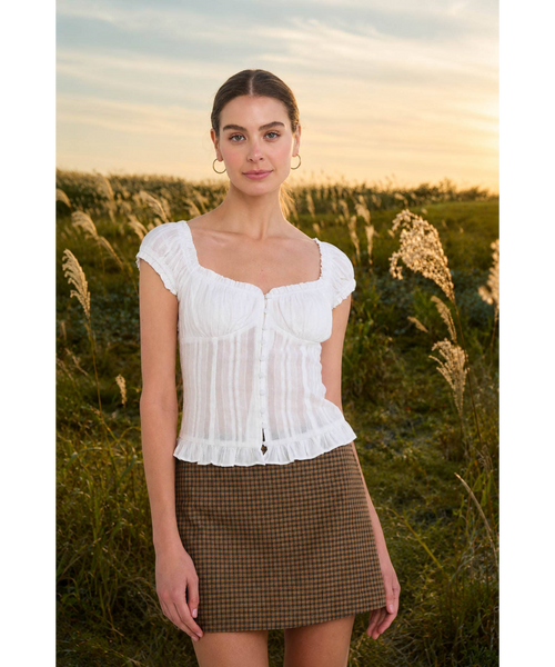 Lainey Ruffle Trim Top