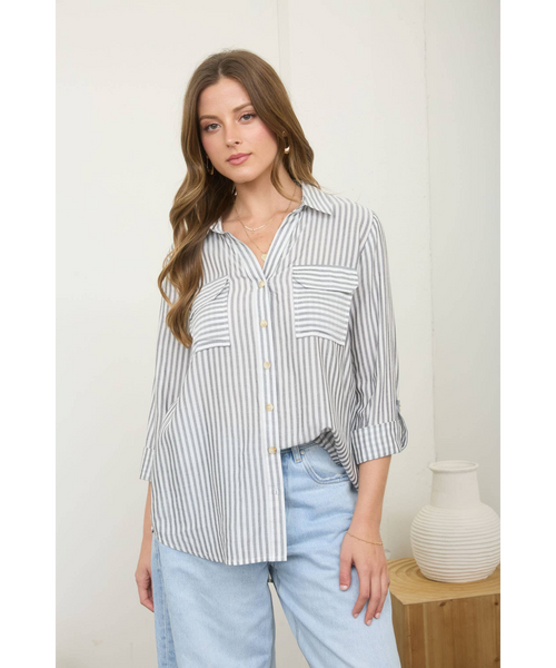 Magnolia Striped Button Down Shirt