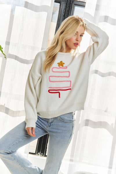 Modern Christmas Tree Sweater
