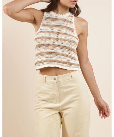 Jolie Striped Knit Tank