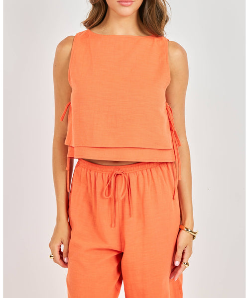 Garden Sun Layered Button Tank