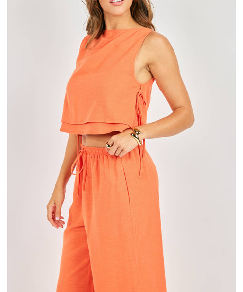 Garden Sun Layered Button Tank