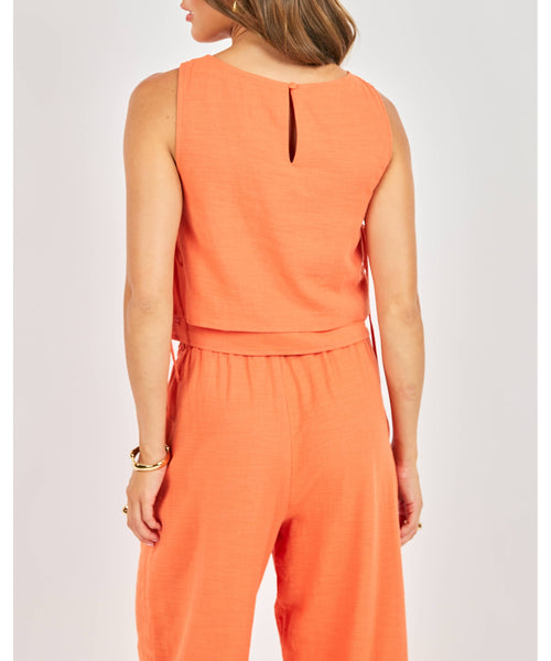 Garden Sun Layered Button Tank