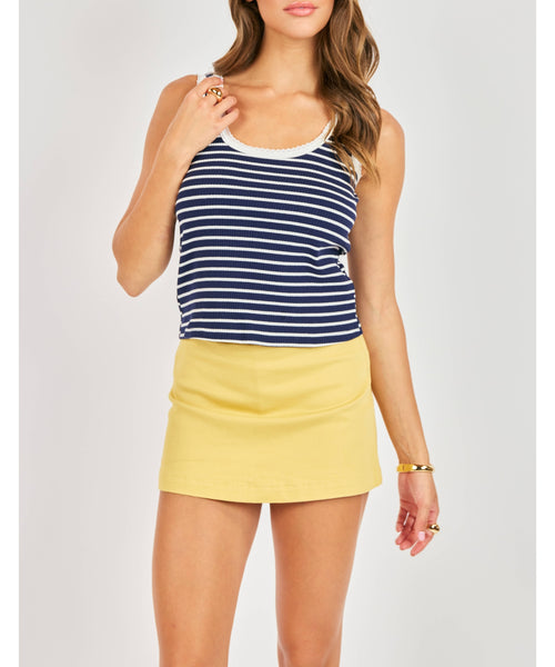 Throwback Stripe Tank Top - Navy