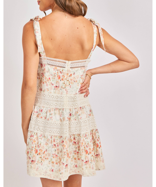 Myra Lace Detail Mini Dress
