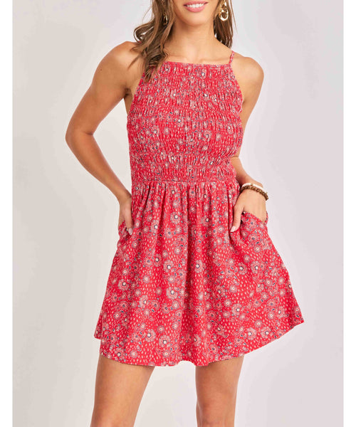 Floral Fireworks Mini Dress