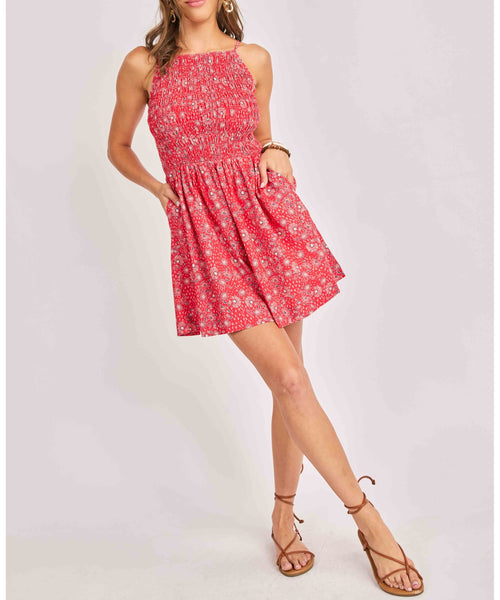 Floral Fireworks Mini Dress