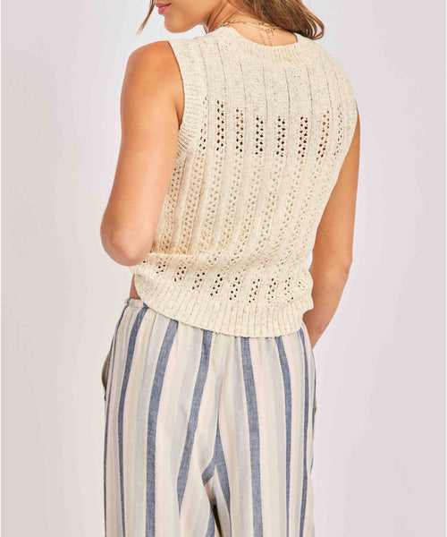Boze Open Knit Sweater Vest