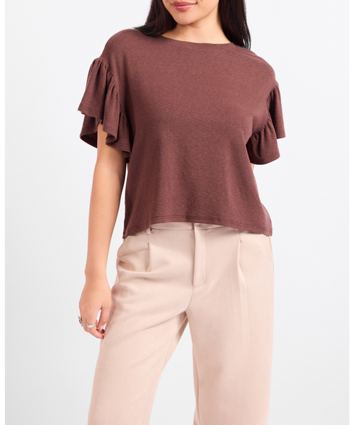 Fina Ruffle Sleeve Top