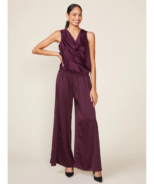 Shine Bright Satin Cowl Neck Top
