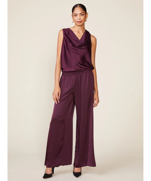 Shine Bright Satin Cowl Neck Top