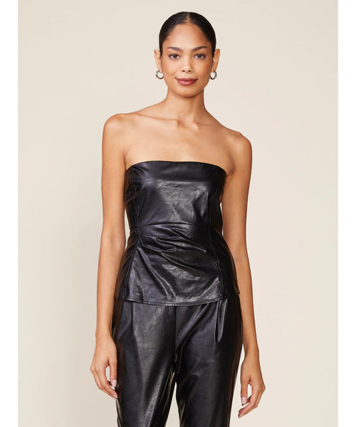 Burma Vegan Strapless Top - Black