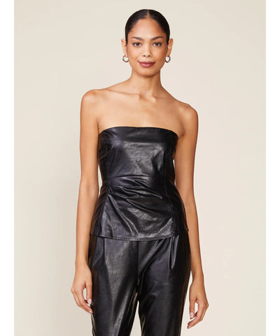Burma Vegan Strapless Top - Black