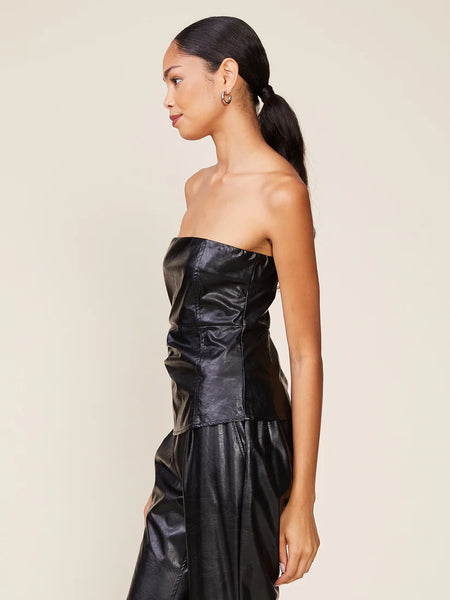 Burma Vegan Strapless Top - Black