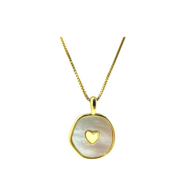 Mother of Pearl Heart Necklace