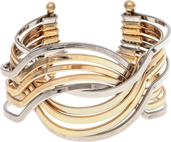 Crossover Cuff Bracelet - Gold/Silver