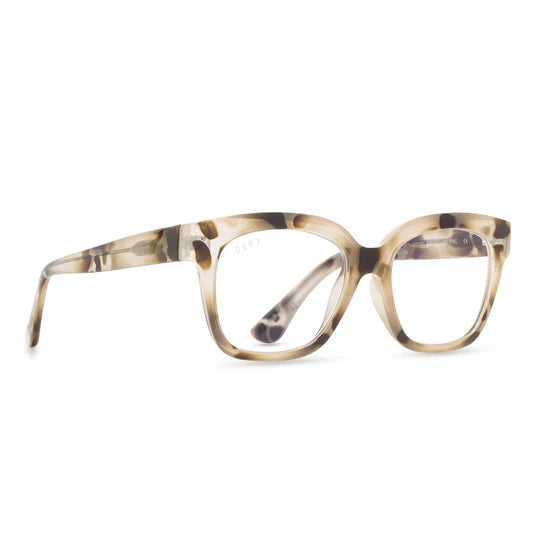 Diff Reader/Blue Light Glasses - Ava Cream Tortoise