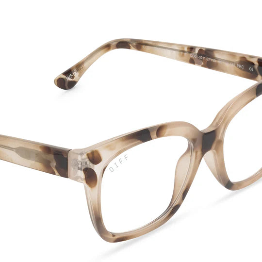 Diff Reader/Blue Light Glasses - Ava Cream Tortoise