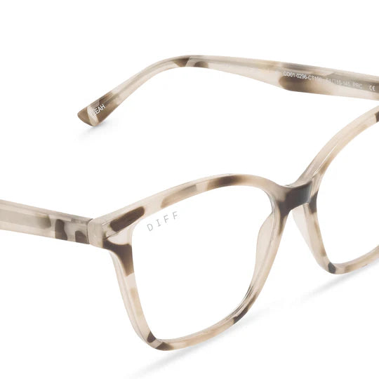 Diff Reader/Blue Light Glasses - Leah Cream Tortoise