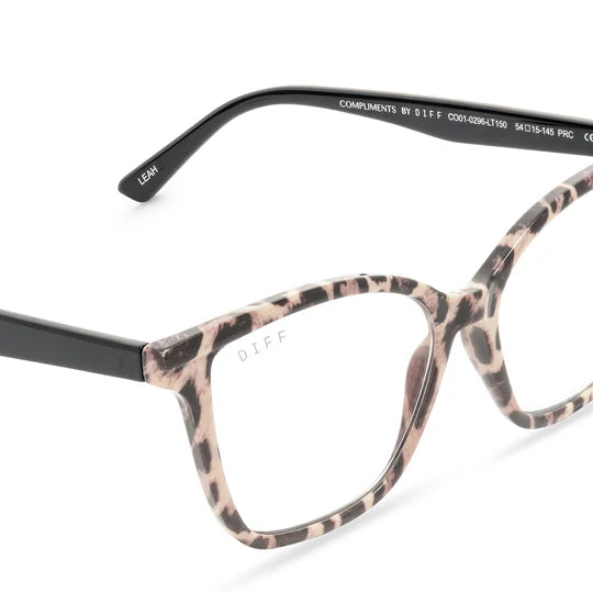 Diff Reader/Blue Light Glasses - Leah Leopard Tortoise
