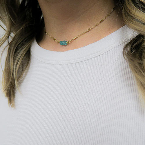 Heishi Choker Necklace - Apatite
