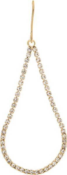 Crystal Flexible Teardrop Earring - Gold