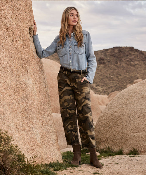 Ashton Camo Barrel Denim
