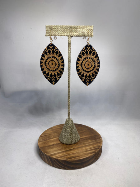 Boho Wooden Dangle Earrings