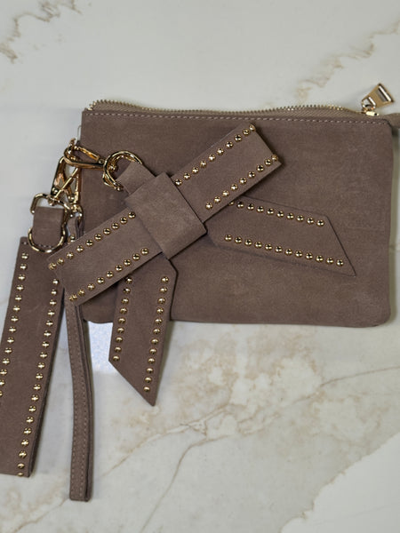 Ace High Suede Wristlet & Hang Off Set of 3: Grey