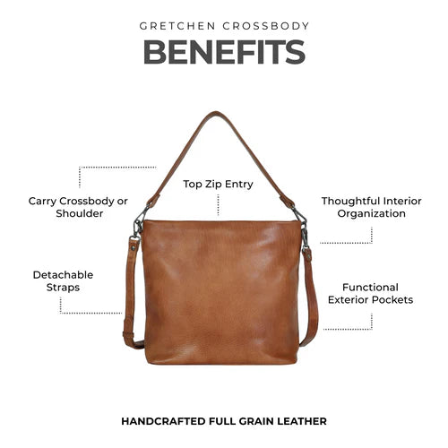 Grange Leather Crossbody Bag - Cognac