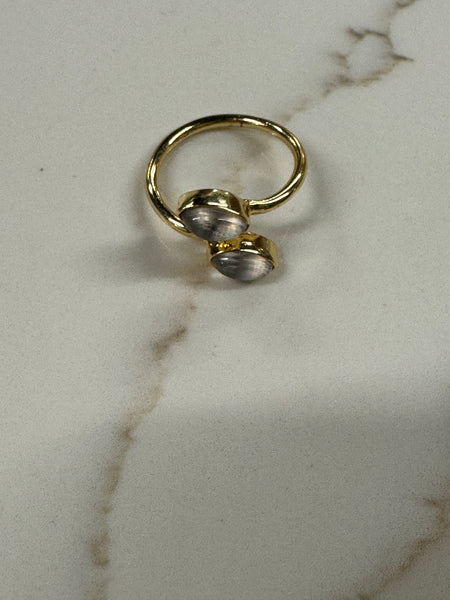 Natural Double Stone Wrap Ring - Marqui