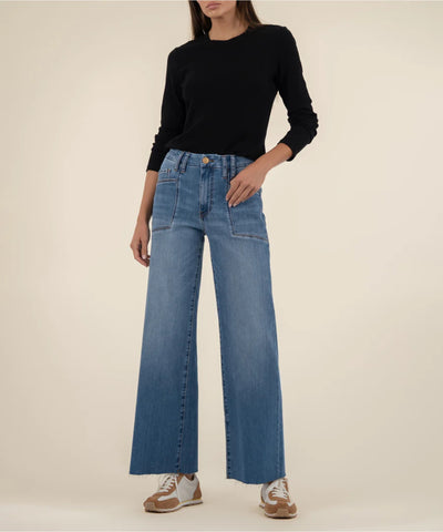 Meg Wide Leg Denim - Front Pockets