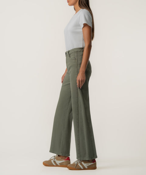 Meg Wide Leg Side Panel Denim - Juniper