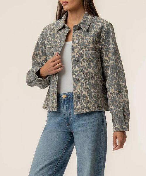 Bayley Leopard Denim Jacket
