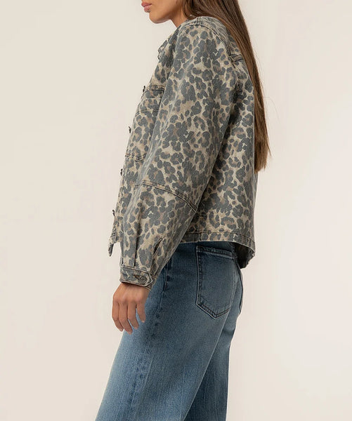Bayley Leopard Denim Jacket