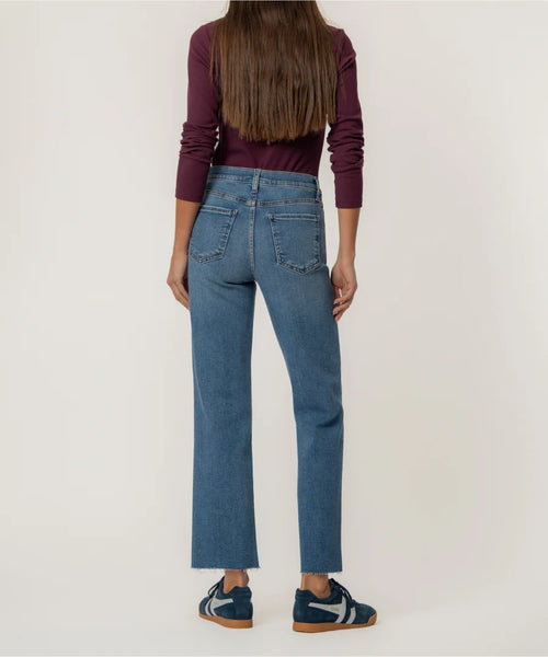 Avery Easy Straight Leg Raw Hem Denim