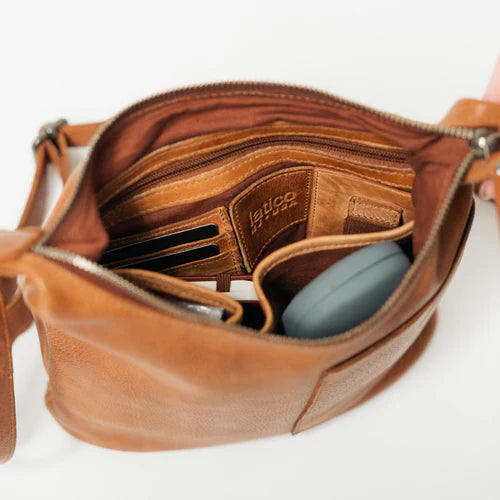Kari Leather Crossbody - Black