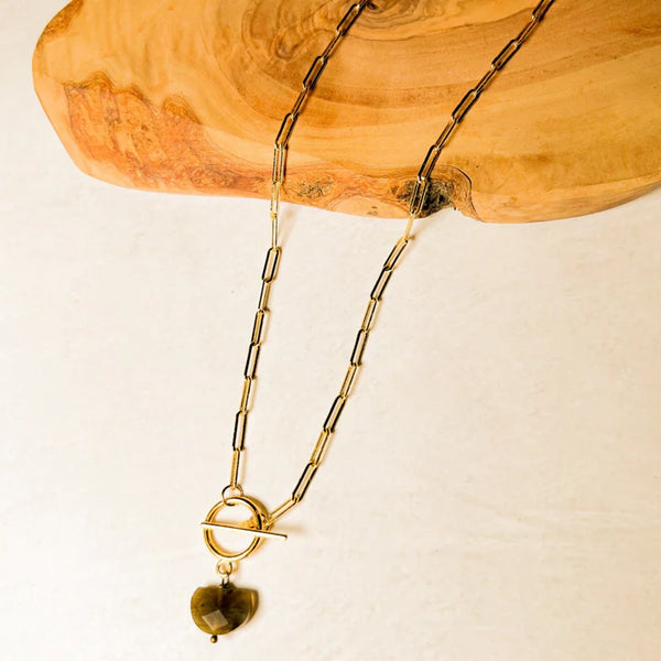 Mona Labradorite Toggle Necklace
