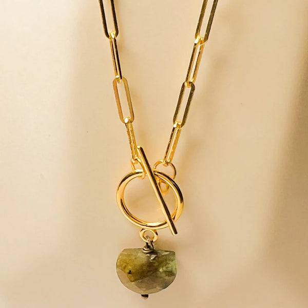 Mona Labradorite Toggle Necklace