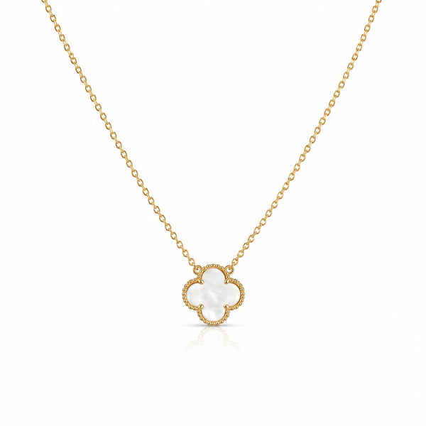 Mother of Pearl Clover Necklace