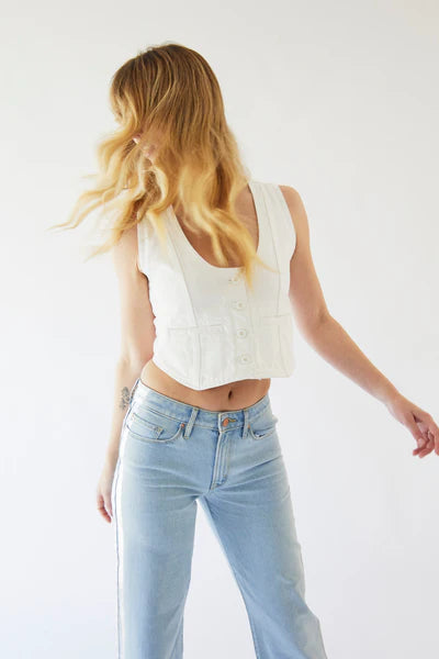 Rebel Ride Silver Tuxedo Stripe Denim