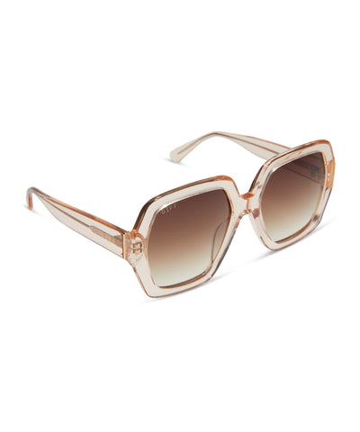 DIFF Sunglasses - Nola Rose Crystal & Brown