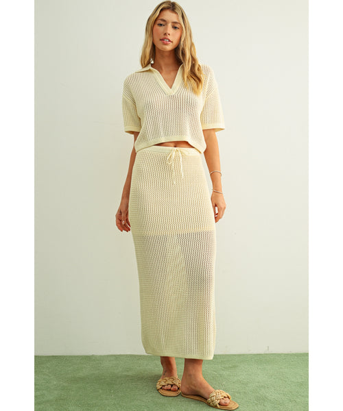 Lesle Crochet Knit Skirt